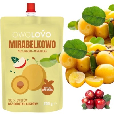 OWOLOVO mus owocowy bez dodatku cukru MIRABELKOWO MIRABELKA