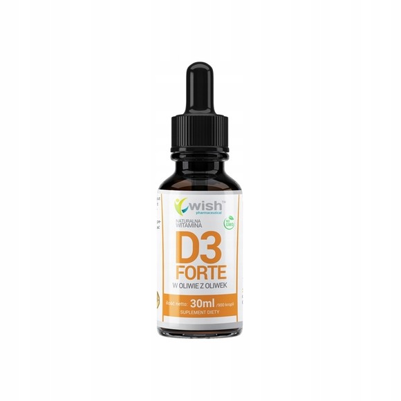 Wish WITAMINA D3 2000IU FORTE - w kroplach 30 ml wsparcie