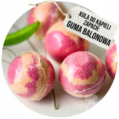 musująca KULA DO KĄPIELI handmade GUMA BALONOWA