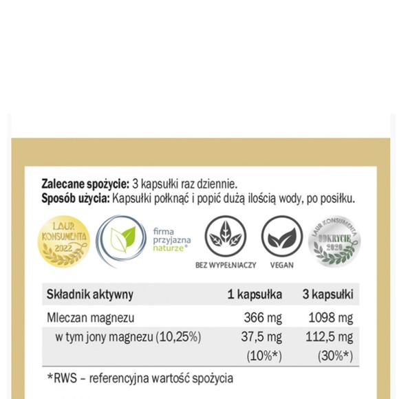 Yango MLECZAN MAGNEZU wsparcie ZMĘCZENIE BRAK ENERGII 90