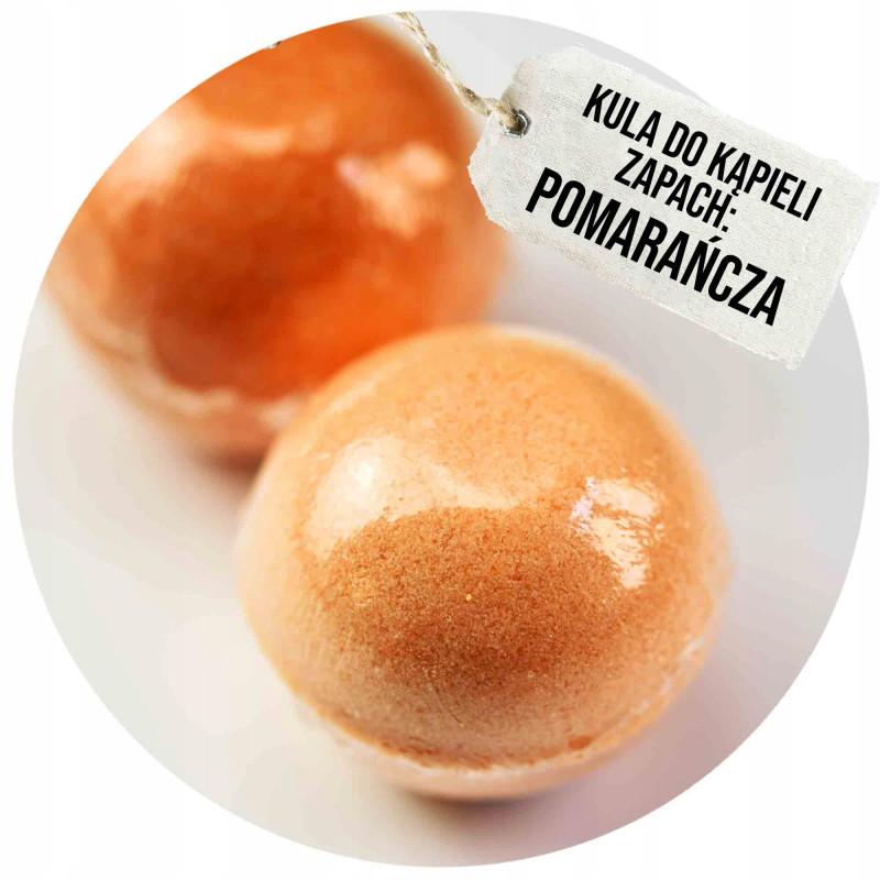 musująca KULA DO KĄPIELI ręcznie robion POMARAŃCZA