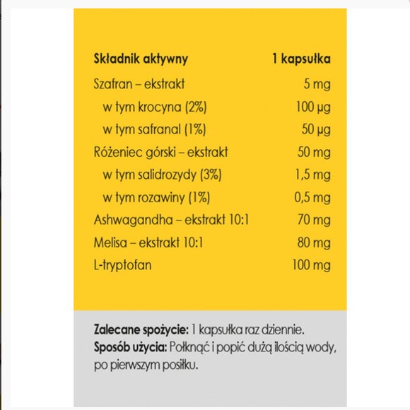 Yango Panaseus LEPSZY NASTRÓJ ashwagandha różeniec