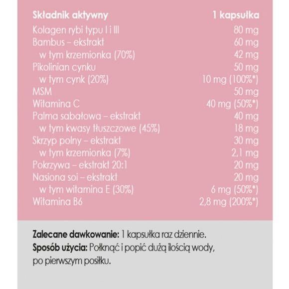 Yango Panaseus WŁOSY SKÓRA PAZNOKCIE 50 kapsułek