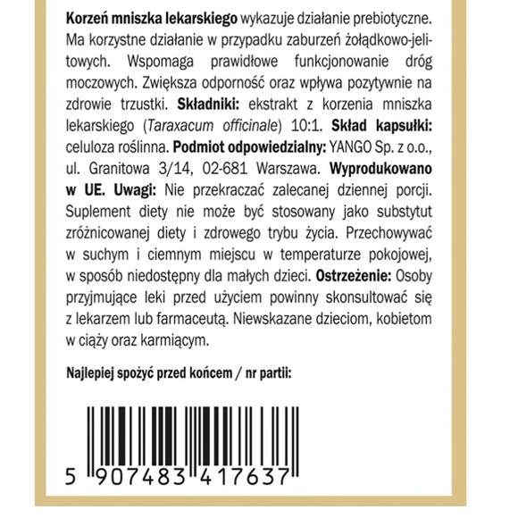 Yango MNISZEK LEKARSKI wsparcie UKŁAD POKARMOWY