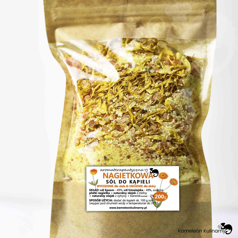 NAGIETKOWA SÓL DO KĄPIELI + cytryna + melisa 200g