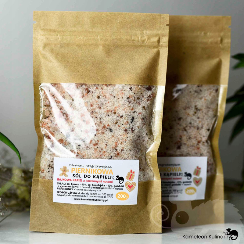 pachnąca PIERNIKOWA SÓL DO KĄPIELI korzenna 200g