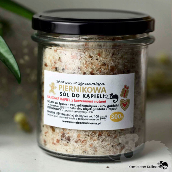 pachnąca PIERNIKOWA SÓL DO KĄPIELI korzenna 300g pachnąca PIERNIKOWA SÓL DO KĄPIELI korzenna 300g