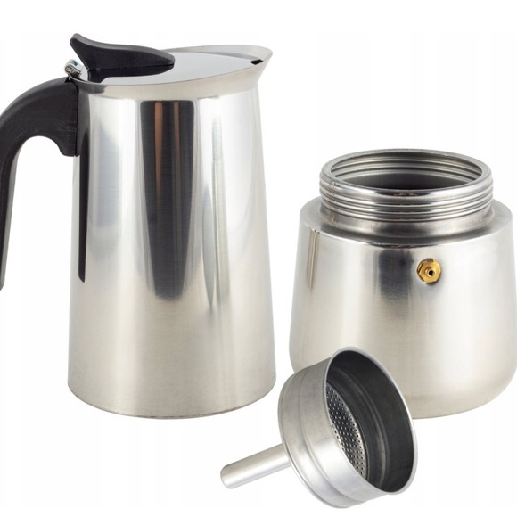 KAWIARKA ZAPARZCZ DO KAWY stal nierdzewna 450ML 9 FILIŻANEK