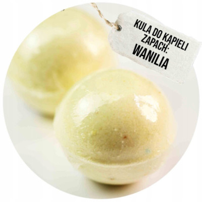 ręcznie robiona KULA DO KĄPIELI z glinką WANILIA