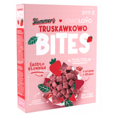 OWOLOVO YUMMER'S BITES PODUSZKI ZBOŻOWE Z KREMEM