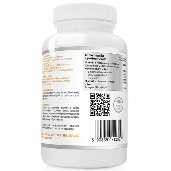 Wish CURCUMIN C3 + BIOPERINE 60kaps