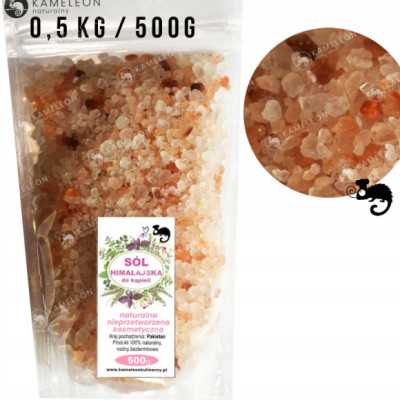 SÓL HIMALAJSKA DO KĄPIELI różowa GRUBA 500G 0,5kg