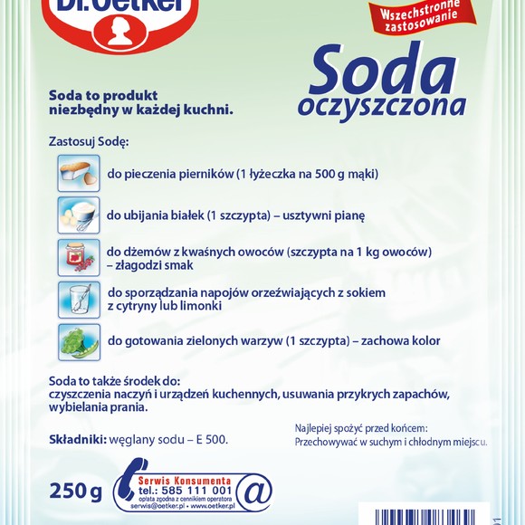 Dr.Oetker SODA OCZYSZCZONA 250g 0,25G MEGA PACZKA duża