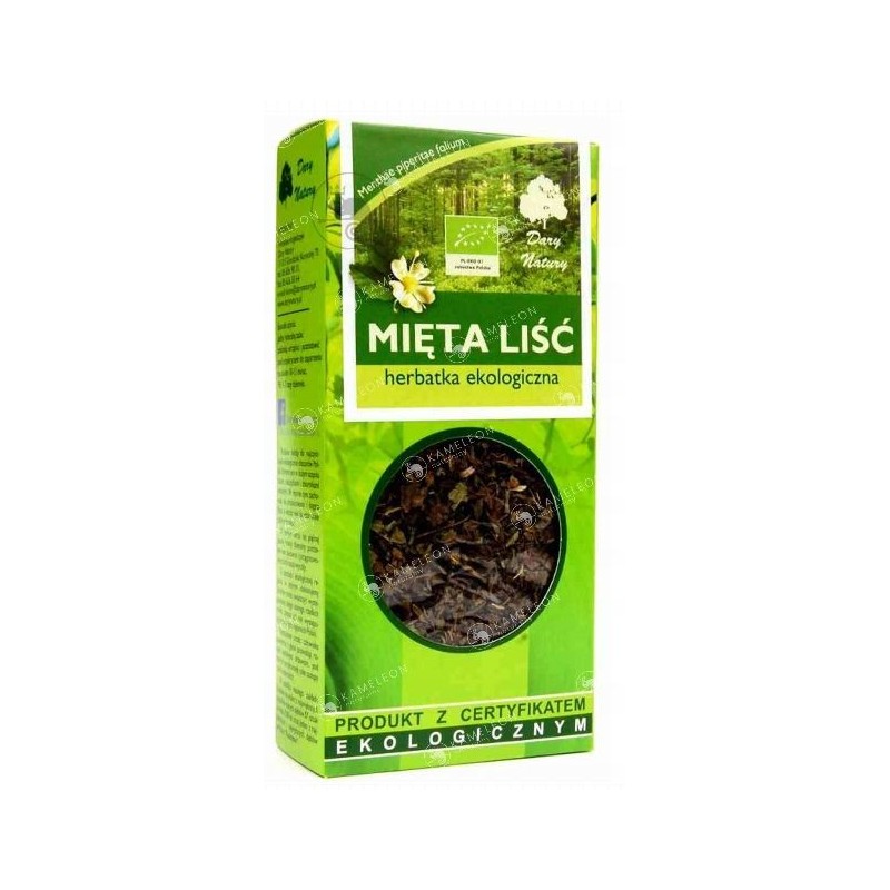 Dary Natury MIĘTA PIEPRZOWA ekologiczna LIŚĆ MIĘTY EKO 25G