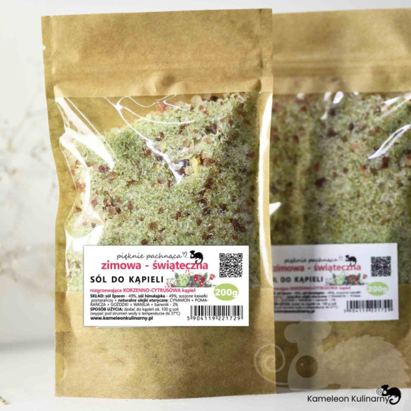 zimowa ŚWIĄTECZNA SÓL DO KĄPIELI korzenna 200g zimowa ŚWIĄTECZNA SÓL DO KĄPIELI korzenna 200g