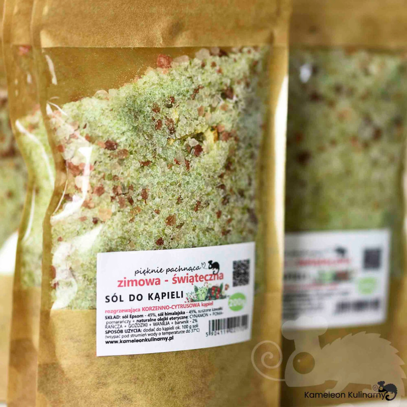 zimowa ŚWIĄTECZNA SÓL DO KĄPIELI korzenna 200g