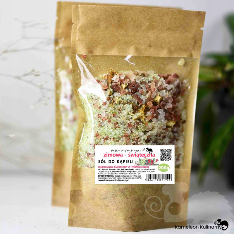 zimowa ŚWIĄTECZNA SÓL DO KĄPIELI korzenna 200g