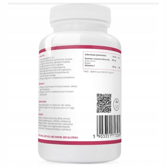 Wish DZIKA RÓŻA 200 mg pastylki do ssania smak szałwi 120