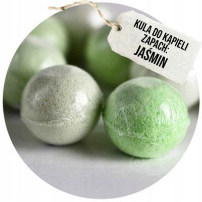 musująca KULA DO KĄPIELI handmade jaśminowa JAŚMIN