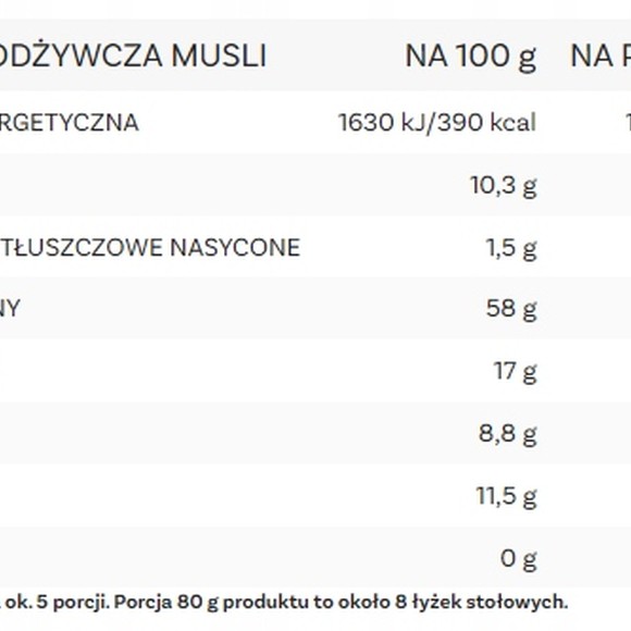OneDayMore MUSLI OWOCOWE 400g Liofilizowana truskawka i