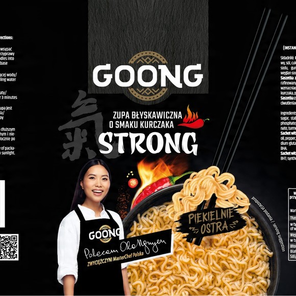 GOONG ZUPA BŁYSKAWICZNA zupka chińska - KURCZAK STRONG 65g