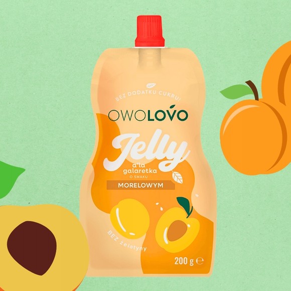 Owolovo JELLY GALARETKA W TUBCE JABŁKO MORELA deser bez