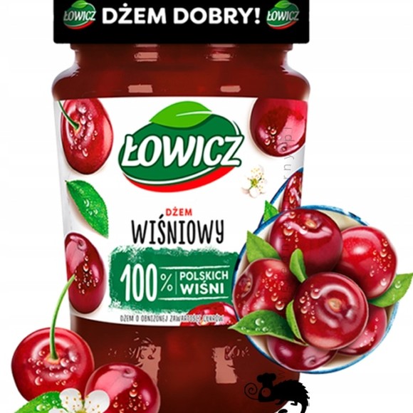 Łowicz DŻEM TRUSKAWKA TRUSKAWKOWY z truskawek NISKOSŁODZONY