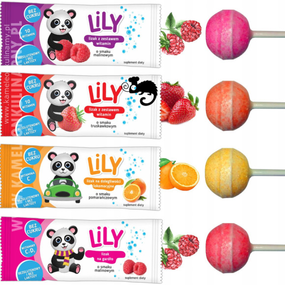 LILY LIZAK BEZ CUKRU Z WITAMINĄ C POMARAŃCZOWY na DOLEGLIWOŚCI LOKOMOCYJNE LILY LIZAK BEZ CUKRU Z WITAMINĄ C POMARAŃCZOWY na DOLEGLIWOŚCI LOKOMOCYJNE
