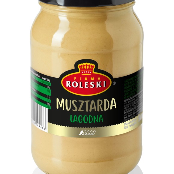 Roleski MUSZTARDA ŁAGODNA 900g 1L kremowa konsystencja