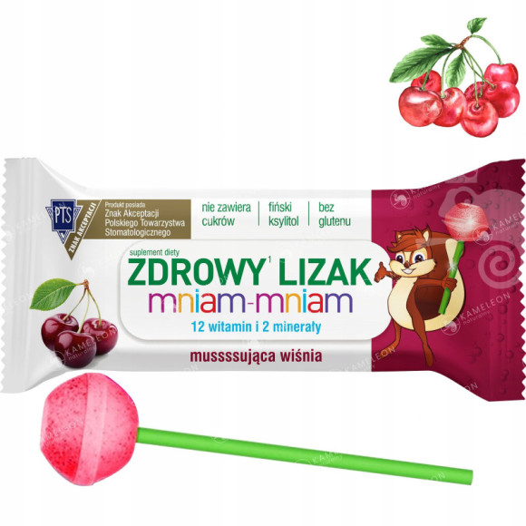 ZDROWY LIZAK KULKA WIŚNIA wiśniowy 1szt BEZ CUKRU Starpharma ZDROWY LIZAK KULKA WIŚNIA wiśniowy 1szt BEZ CUKRU Starpharma