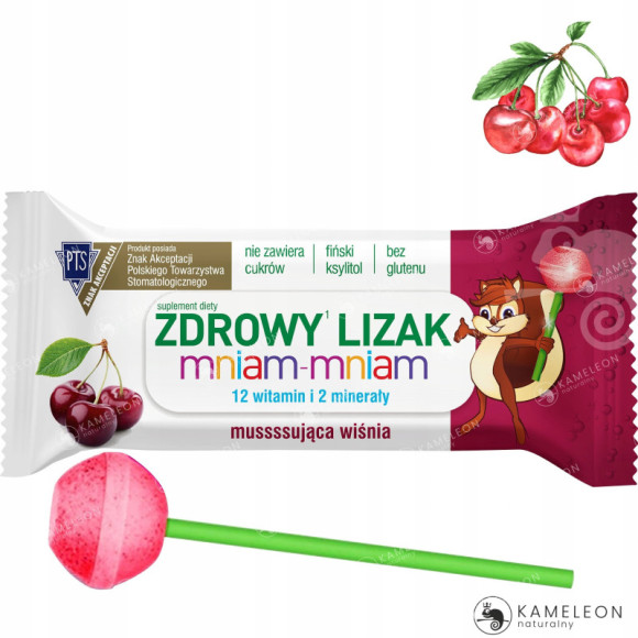 ZDROWY LIZAK KULKA WIŚNIA wiśniowy 1szt BEZ CUKRU Starpharma ZDROWY LIZAK KULKA WIŚNIA wiśniowy 1szt BEZ CUKRU Starpharma