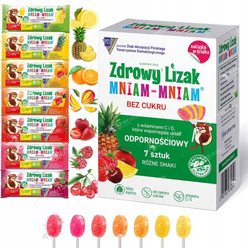ZDROWY LIZAK WITAMINY MIX SMAKÓW odporność 7 szt.