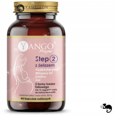 Yango PREGNA STEP 2 ŻELAZO Z ŻELAZEM 60kps CIĄŻA + KARMIENIE 60kaps