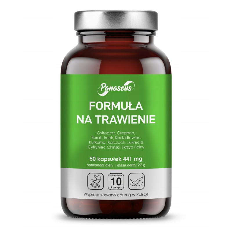 Yango FORMUŁA NA TRAWIENIE Ostropest Oregano Kurkuma Karczoch i inne 50kaps