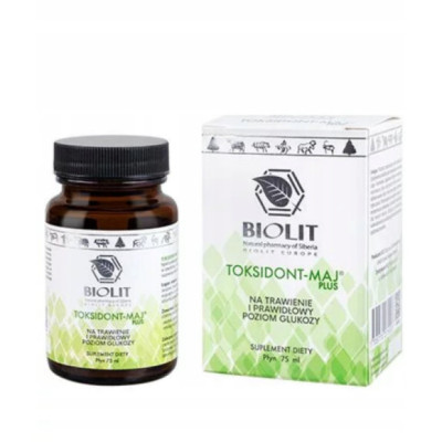 TOKSIDONT-MAJ PLUS na TRAWIENIE I PRAWIDŁOWY POZIOM GLUKOZY 75ml BIOLIT