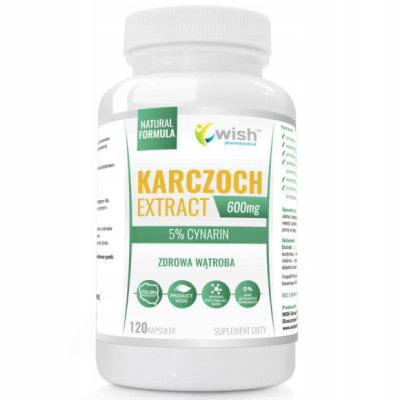 WISH KARCZOCH Extract z liści karczocha ZDROWA WĄTROBA 600mg 120 kapsułek