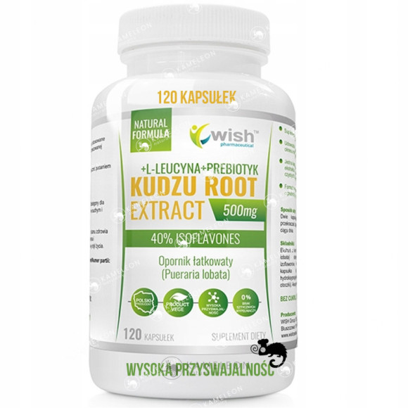 WISH KUDZU KORZEŃ aż 120 kaps wsparcie na UZALEŻNIENIA STRES ZMĘCZENIE WISH