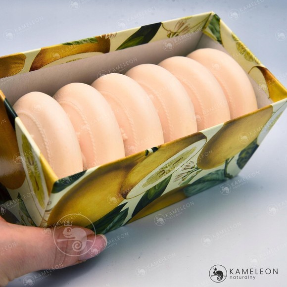 naturalne MYDŁO WŁOSKIE tłoczone LAWENDA CEDR 100G