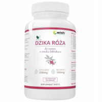DZIKA RÓŻA 200mg WITAMINA C 140mg 120 past do ssania O SMAKU HIBISKUSA WISH