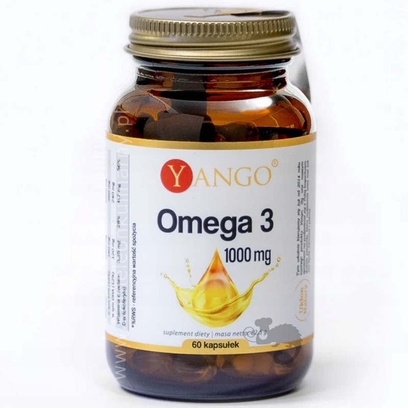 KWASY TŁUSZCZOWE OMEGA-3 OMEGA 3 1000mg 60 kaps. YANGO wsparcie SERCE MÓZG
