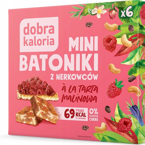 Dobra kaloria MINI BATONIKI z nerkowców TARTA MALINOWA bez