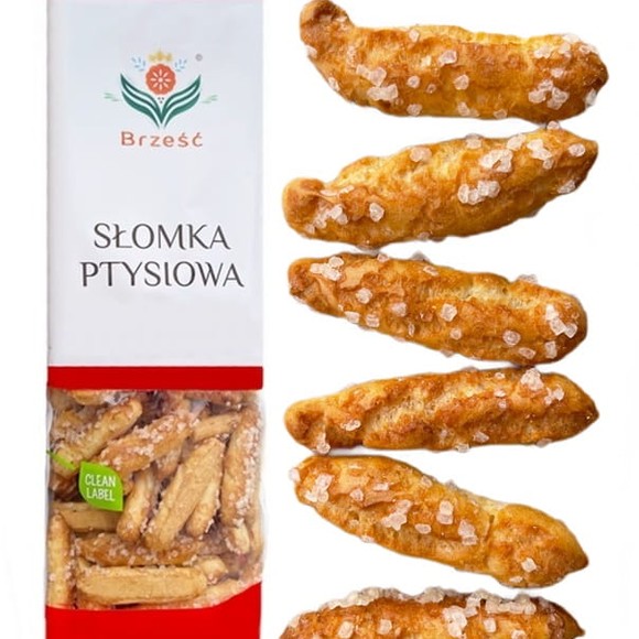 Brześć SŁOMKA PTYSIOWA Z CUKREM przekąska 200g 0,2KG KRÓTKA
