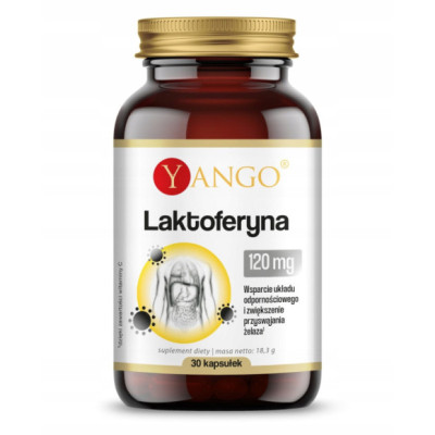 LAKTOFERYNA LFS 90% 120mg Z WIT. C 400mg 30kaps YANGO wsparcie: ODPORNOŚĆ