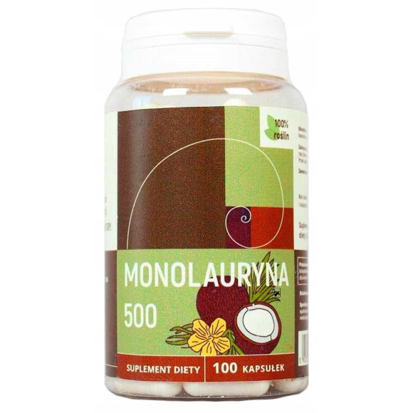 MONOLAURYNA 500mg 100kaps NANGA wsparcie: WIRUSY BAKTERIE GRZYBY ODPORNOŚĆ