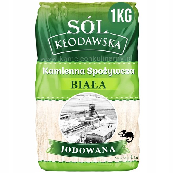 SÓL KŁODAWSKA JODOWANA SPOŻYWCZA KAMIENNA biała drobna
