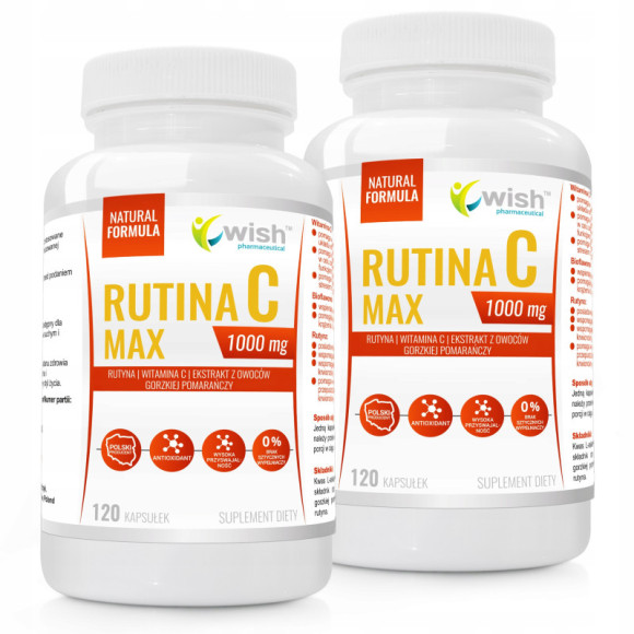 RUTYNA MAX C - WITAMINA C 1000mg 1250%RWS + RYTUNA + BIOFLAWONOIDY 120 kaps RUTYNA MAX C - WITAMINA C 1000mg 1250%RWS + RYTUNA + BIOFLAWONOIDY 120 kaps