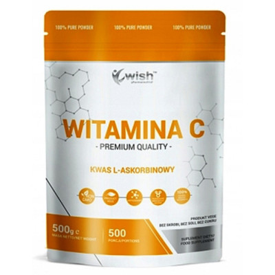 WITAMINA C KWAS L-ASKORBINOWY w proszku 500g 0,5KG WISH wsparcie: ODPORNOŚĆ