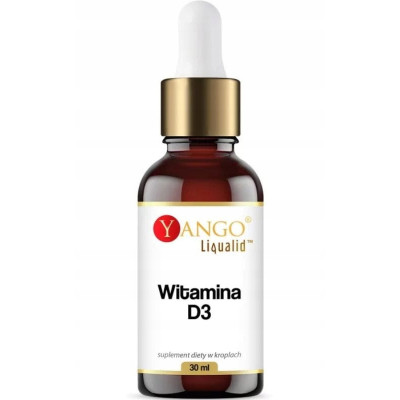 WITAMINA D3 płyn 30ml 1000% RSW w 2 kroplach YANGO wsparcie ODPORNOŚĆ KOŚCI