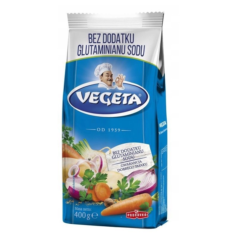 VEGETA bez glutaminianu sodu PRZYPRAWA WARZYWNA DO DAŃ 400g