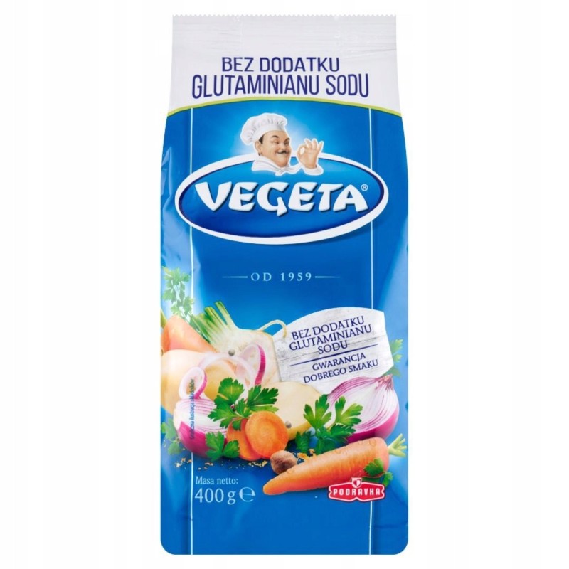 VEGETA bez glutaminianu sodu PRZYPRAWA WARZYWNA DO DAŃ 400g